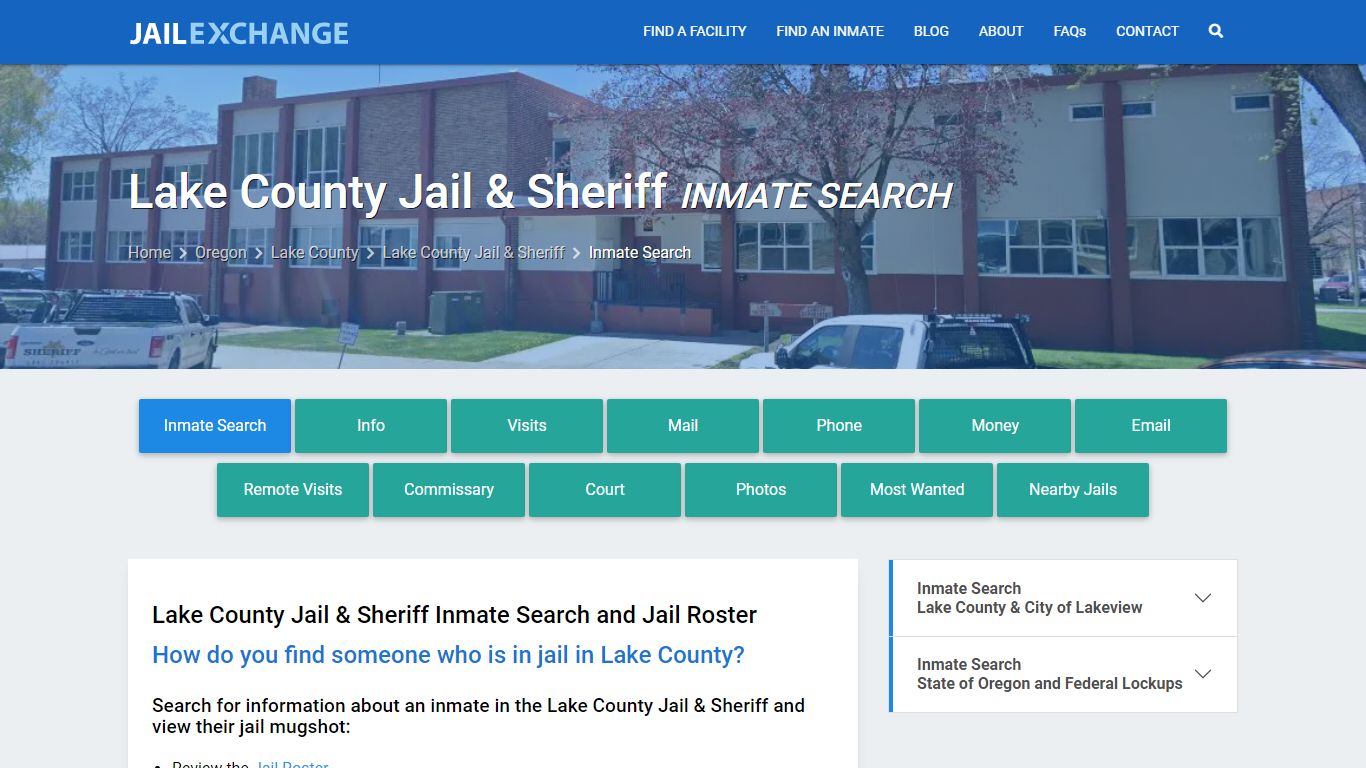Inmate Search: Roster & Mugshots - Lake County Jail & Sheriff, OR