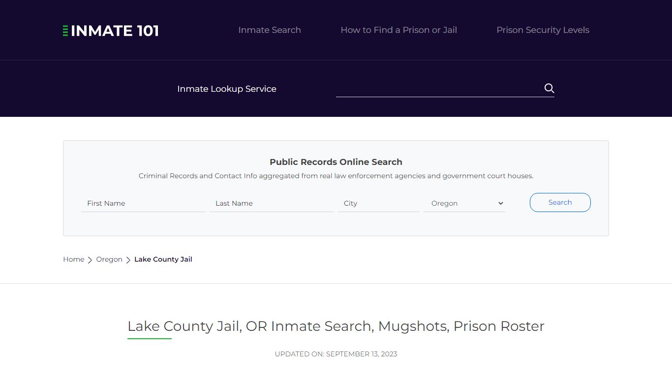 Lake County Jail, OR Inmate Search, Mugshots, Prison Roster